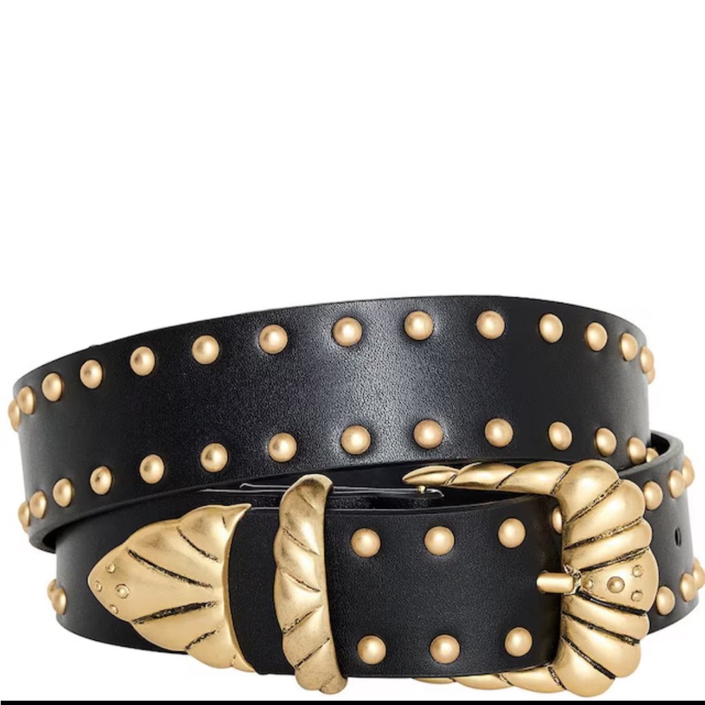 Good American Black Belt with Gold Accents